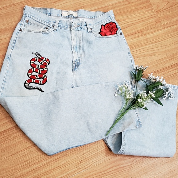 Levi's Denim - LEVIS 505 BOYFRIEND HIGH RISE JEANS 34X30" vintage